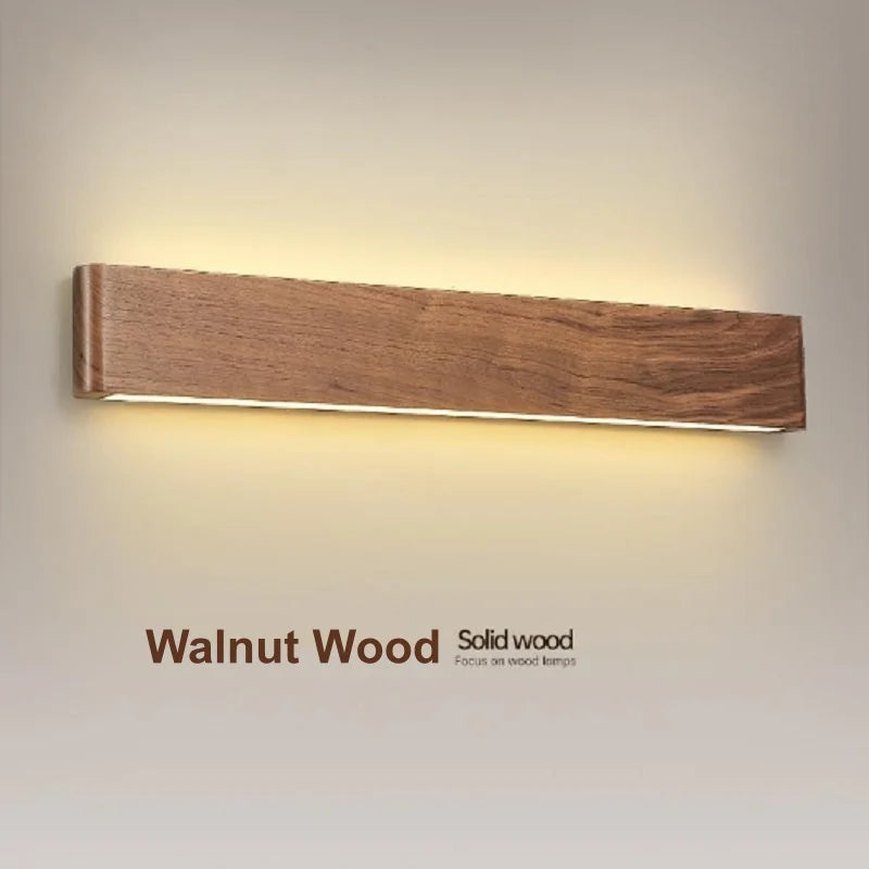 LED Wooden Wall Lamp for Living Room Bedroom Bedside Corridor Stairs Indoor Modern Home Decoration Up Down Wall Sconce Lights ﻿