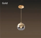 Nordic Modern Minimalist Creative Bedroom Bedside Lamp Whole House Cafe Restaurant Bar Round Glass Small Chandelier
