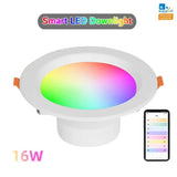 10W 6W Ewe link APP Zig bee Smart LED Downlights RGBCW Ultra-thin Down Lamp Cylinder Light Smart Home Via Alexa Google Home