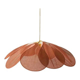 Minimalist LED Flower Fabric Pendant Light - Floral Textile Ceiling Chandelier Lamp Fixture for Living Room, Master Bedroom & Dining Table