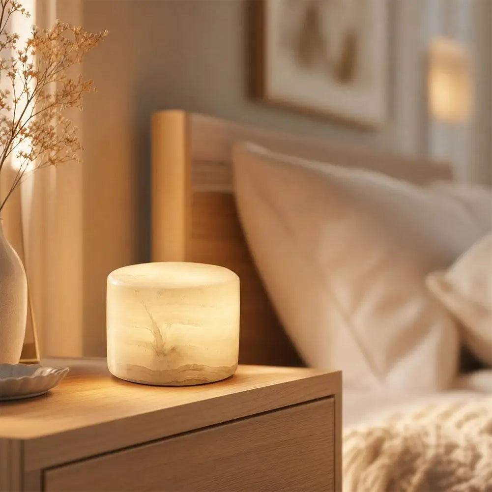 Marble Luxury Tactile Lamp Creative Multi-color Gradient Light Wireless Charging Bedroom Bedside Lamp Home Decor Perfect Gift