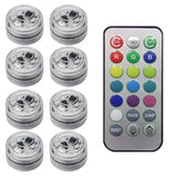 1-10PCS Car Wireless Adhesive LED Car Interior Ambient Light Remote Control Decor Auto RGB Interior Atmosphere Light Decorative