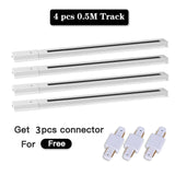 LED Track Light System & Rail Kit - Modern Ceiling Floodlight Spot Lighting Fixture for Living Room, Bedroom, Office & Clothing Store