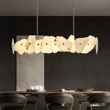 High Quality Copper LED Pendant Lights Natural Marble Dining Room Kitchen Hanging Lamp Creative Unique Art Deco Home Ceiling