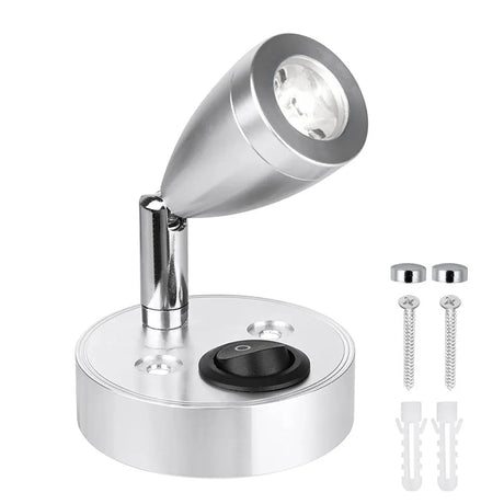 USB RV Lights Interior Reading Lamp LED Bedside Lamp 3W RV Wall Sconce Light Fixtures Rotatable Spot Lights Boat Camper Van Lamp