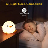 Cartoon Bean Duck Silicone Lamp Led DoDo Duck Cute Night Light Nursery Nightlight Rechargeable Table Lamp for Bedroom Bedside