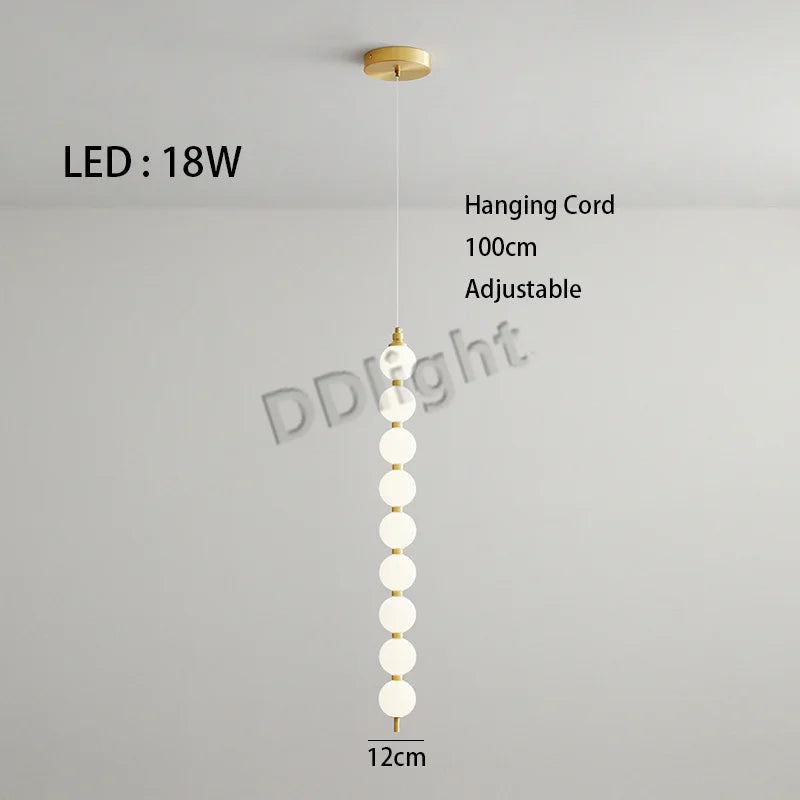 2025 Modern Magic Bean LED Ceiling Chandeliers All Copper White Ball Lustres Hanging Lights Home Decor Suspension Light Fixtures
