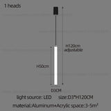 Minimalist Chandelier LED Stair Strip Lamp Duplex Building Interior Lighting Lamps Modern Dining Table Living Room Pendant Light