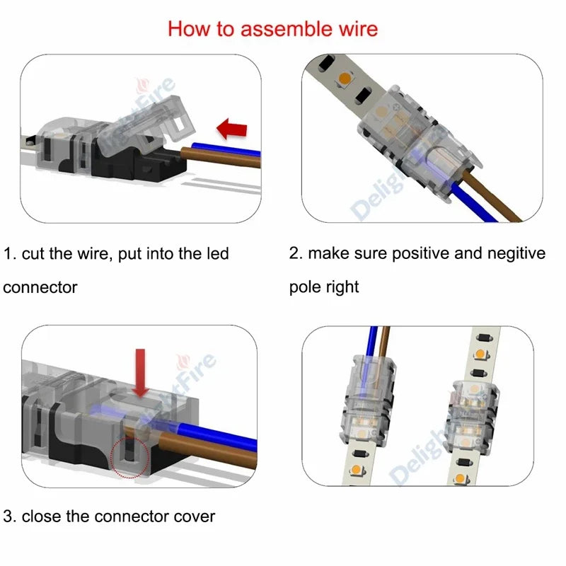 Led Wire Terminals 2/3/4/5/6 Pin LED Strip Connectors Waterproof LED Connector Terminal F ...
