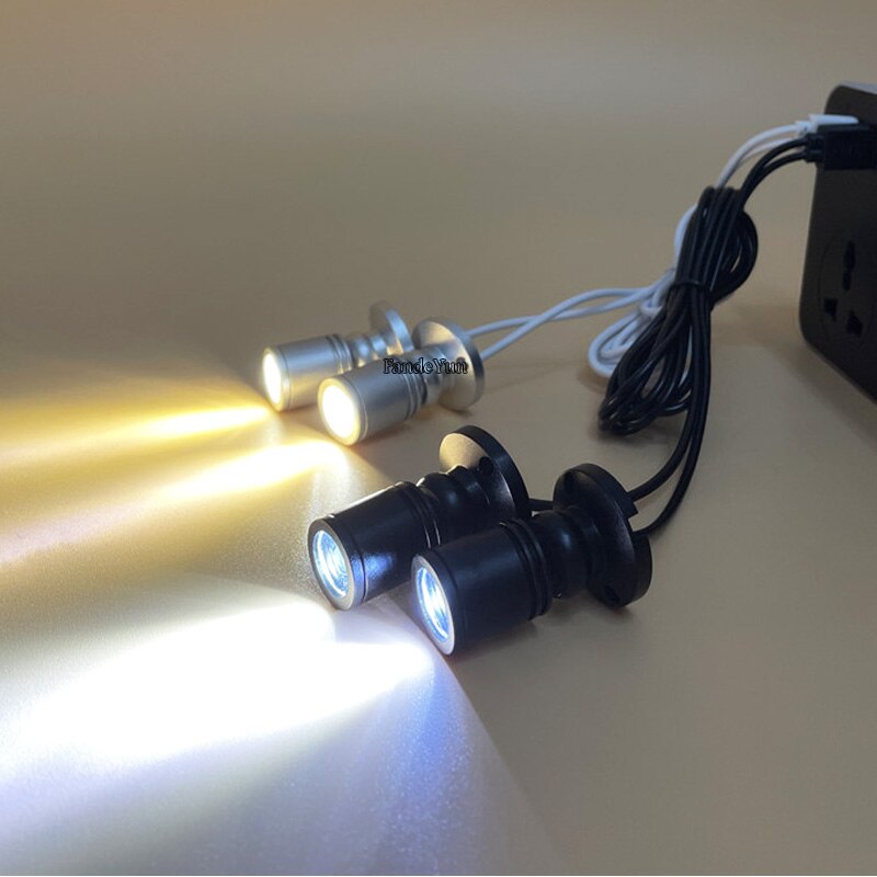 Led USB Spotlight 3W DC5V Jewelry Cabinet Showcase Counter Lamp Surface Mounted Ceiling Spot Light USB 5V Interface 2 in One