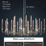 Luxury Crystal Pendant Chandelier Nordic Tree Branch Candle Shaped Indoor Lighting Living Room Bedroom Led Decoration Light