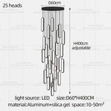 Minimalist Chandelier Nordic Hanging Modern LED Pendant Light Living Room Restaurant Villa Loft Ceiling Staircase Pendant Light