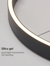 Nordic modern chandelier simple ring light led pendants round lamps