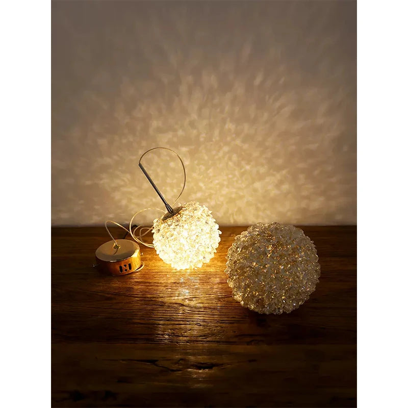 Light luxury postmodern cherry crystal chandelier living room bedroom bedside lamp restaurant creative small chandelier