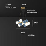 2026 Modern Glass Bubble Chandelier - Dimmable Art Deco Hanging Lamp
