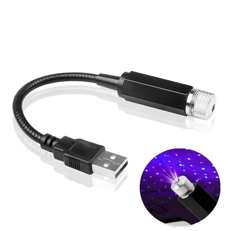 A galaxy-like atmosphere in your car with the USB-powered Romantic LED Car Roof Star Night Light Projector.