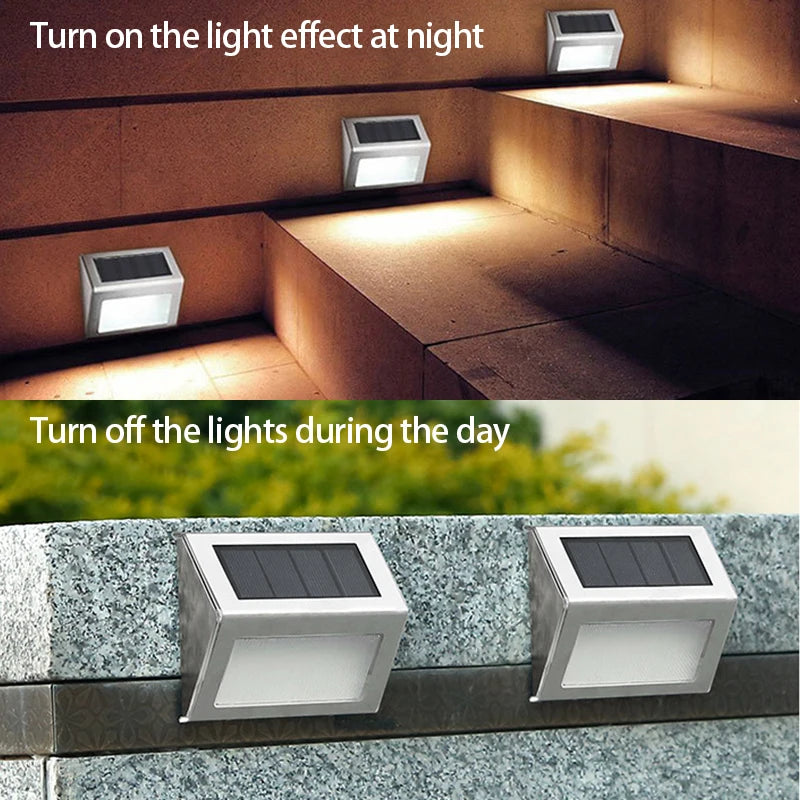 6-LED Solar Stair Light - Waterproof Outdoor Step & Fence Accent Lamp for Deck, Path & Garden