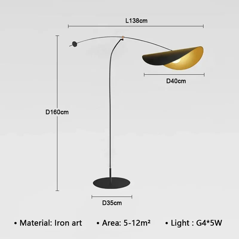 Modern Nordic Minimalism Hat Floor Lamps Homestay Living Room Sofaside Designer Lamp Study Bedroom Home Lighting Decor Fixtures