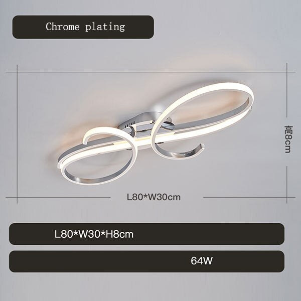 Gold/Chrome Plated Modern led Ceiling Chandelier for Living Dining Room Bedroom Study Apartment Hanging Ceiling Lamp Fixtures