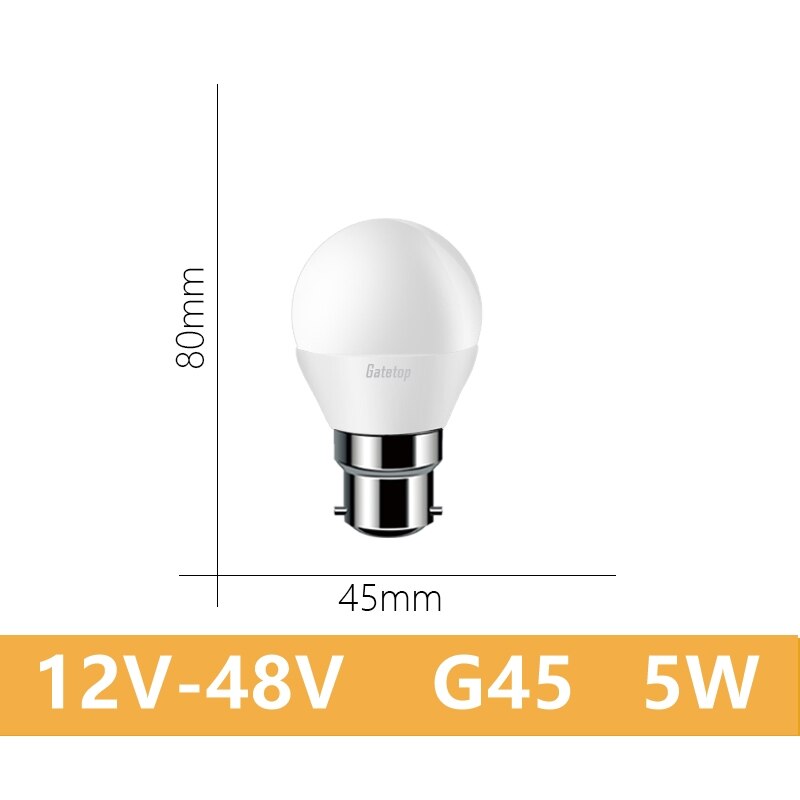LED low-voltage bulb AC/DC12V 24V 36V 48V E27 B22 10W Bombilla For Solar Led Light Bulbs 12 Volts Low Voltages Lamp Lighting