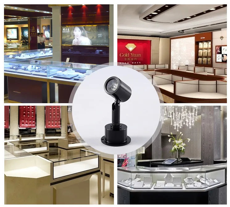 LED Cabinet Lights 12W 10W 6W Downlight Showcase Lamp Model Display Counter Wine Garage Kit Exhibition Case Shelf Mini Spot Light