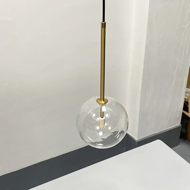 Nordic Modern Chandelier Pendant Lights Fixture Glass Ball Lampshade Bedroom Dining Room Hanging Lamp Restaurant Decors Luster&#39;s