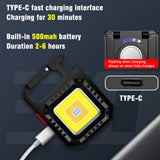 Portable LED Torch Mini Powerful Flashlight Waterproof Torch Pocket Work Light Multifunctional LED Lantern Camping Fishing Light