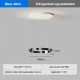 Modern Ring Pendant Lamp Remote Control Dimmable Warm White Eye Protection Led Chandelier Kitchen Island Dining Room