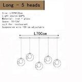 Nordic Creative Round Glass LED Chandelier Applicable To Stair Decoration Decoration Maison Home Decor Interior Lighting
