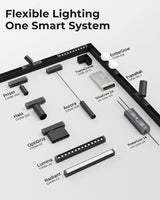 Recessed Magnetic Track Lighting 2-Wire DC 24V Track Rail System with LED Magnetic Light Head Kitchen Living Room Office