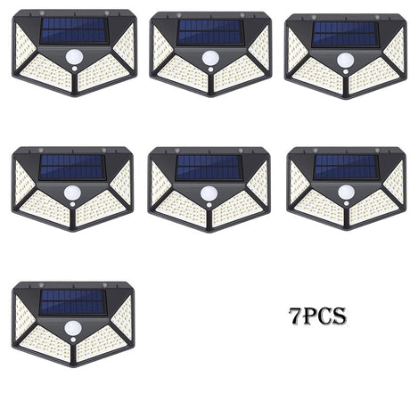 100 LED Solar Lights Outdoor Solar Wall Lamp PIR Motion Sensor Lamp Waterproof Solar Street Light for Garden Decoration