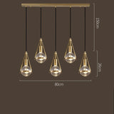 Modern Luxury Copper Crystal Pendant Lights Restaurant Bar Dining Room Bedroom Bedside LED Hanging Lamp Home Lighting Luminaire