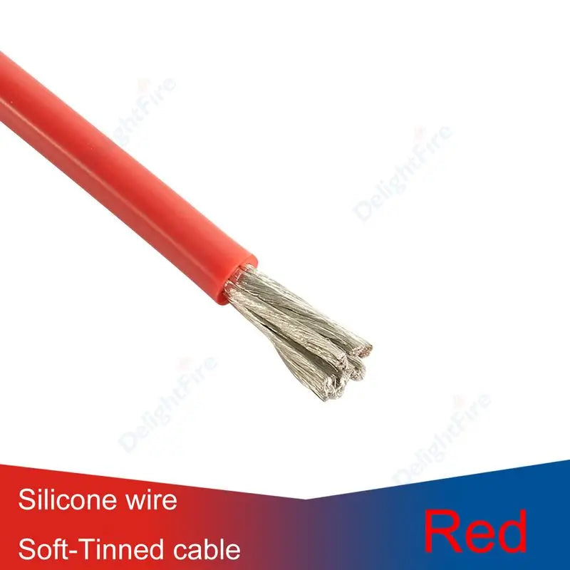 Electrical Wire Red Black Heat Resistant Silicone Cable 24 22 20 18 16 14 12 10 8 6 4 awg gauge for Car Auto Battery