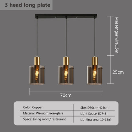 Modern LED Glass Pendant Light Foyer Dining Bedroom pendant lighting Coffee Living Room Restaurant Hotel Indoor Hanging Lamp