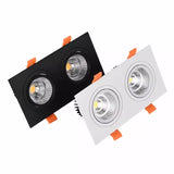 Double Head Recessed LED Downlight - 20W 24W 30W Epistar COB Ceiling Lamp