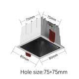 Recessed LED Ceiling Lamp 24W 10W Single/Double Head LED Spot lights COB Anti-Glare Downlight For Home Office Store Indoor