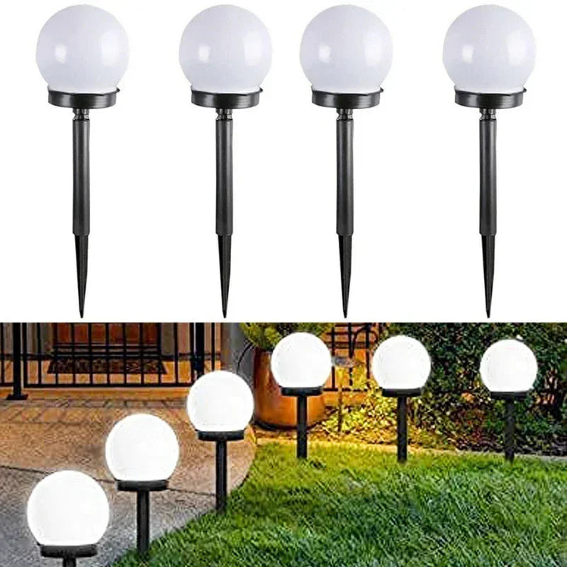 Solar Powered LED Bulb Lamp Energy Light Waterproof Outdoor Yard Light Street Solar Panel Ball Lights Lawn Garden Decorative