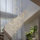 Modern Long Spiral Chandelier - Grand Staircase Pendant Lamp for High Ceilings
