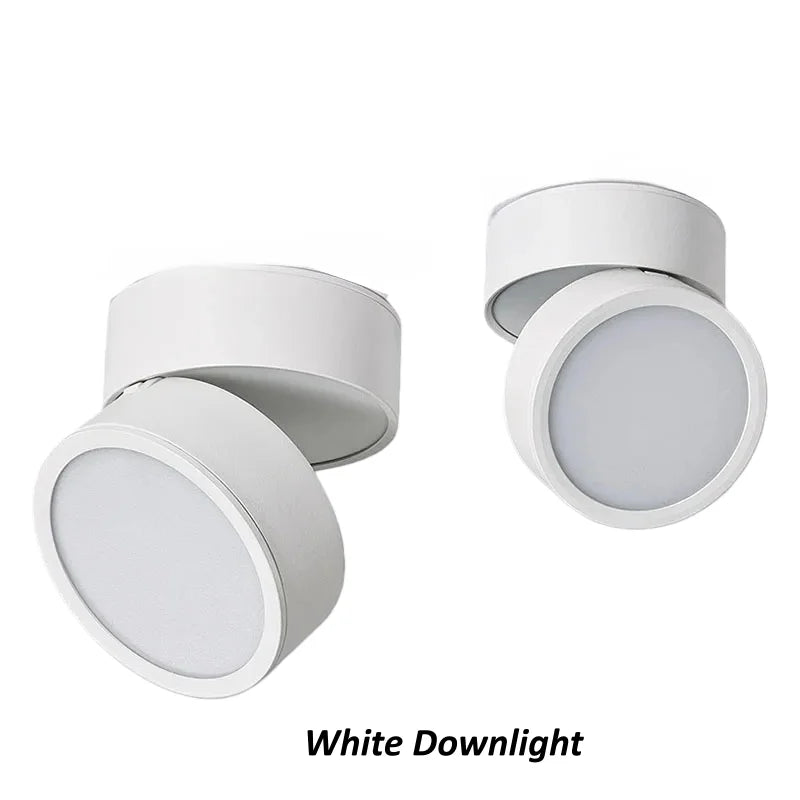 Ultra thin Surface Mounted Rotating Anti Glare Dimmable LED Downlight AC85-290V Ceiling Spotlight Lamp Indoor Lighting