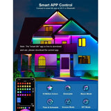 Outdoor LED Strip Lights Waterproof 65.6ft, RGB+IC WiFi Outdoor Rope Lights Work with Alexa