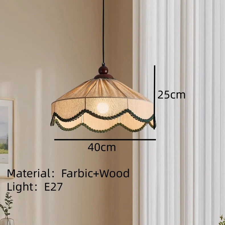 2026 Arab Rustic New Classic Fabric Hanging LED Lighting Chandelier Pendant Light Bedroom Livingroom Lamp Interior House Decorat
