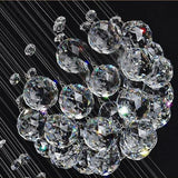 New Modern Item Large Villa Ceiling Lights Hotel Crystal Led Chandelier Staircase Pendant Light Kitchen Room Decor Hanging Lamp