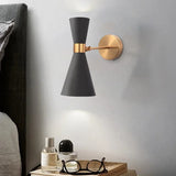 Nordic Minimalist Gold & Black Wall Sconce Lamp - Modern LED Lighting Fixture for Bedroom Bedside, Bathroom, Hallway Aisle & Hotel Decor