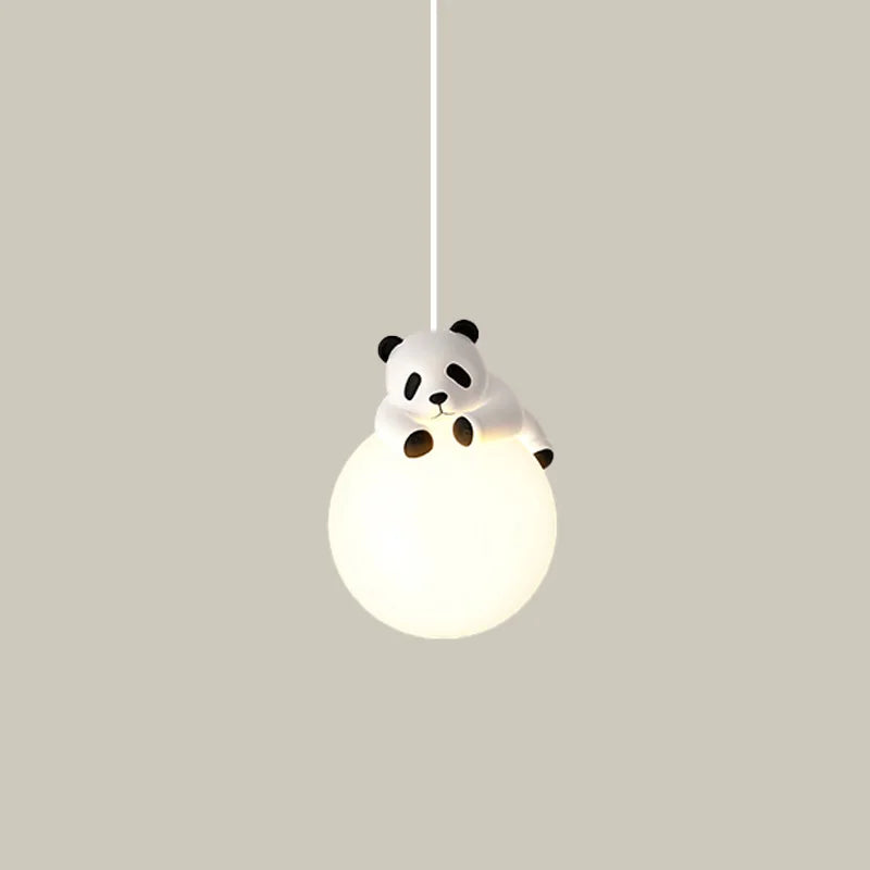 Children's Room Little Bear Pendant Lights LED Minimalist Chandelier Nordic Home Decoration Bedroom Bedside Hanging Lamp Fixture
