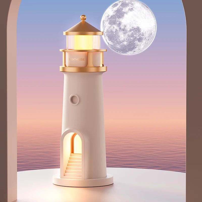 Moon Projection Light Remote Control Bluetooth Speakers Lighthouse Motion Sensor Lamps Mother's Day Gift Night Lights Room Decor