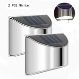 Stainless Steel Solar Wall Lights (2-Pack) - IP65 Waterproof Outdoor LED Deck, Fence & Step Lamp for Garden, Yard & Pathway Decor