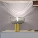 Nordic Design LED Desk Lamp Luxurious Transparent Glass Floor Lamp Creative Bedroom Desk Marble Room Decoration Lighting Fixture