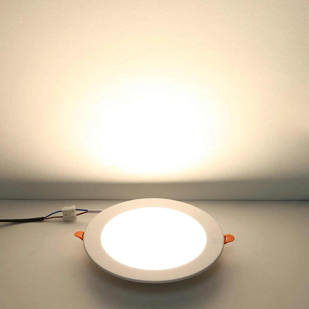 12/6Pcs LED Downlight AC220V Ceiling Recessed Down Lights Round LED Panel Light Spotlight Lamp For Living Room Decora Lighting