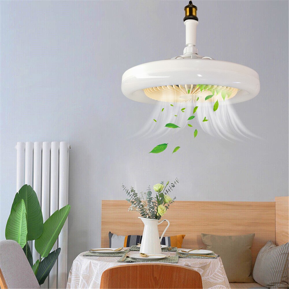 30W Ceiling Fan E27 Remote Ceiling Lighting Fan Step less Dimming Bedroom Decoration Lighting Ceiling Fan Light AC 85V-265V