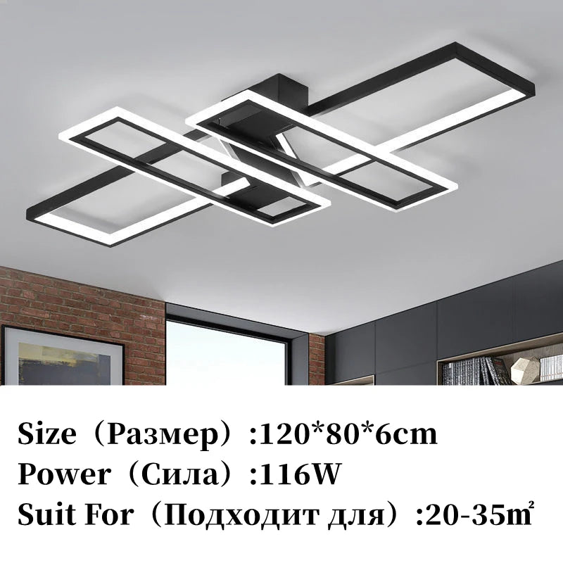 2026 Modern LED Chandelier - Nordic Aluminum Ceiling Light with Remote